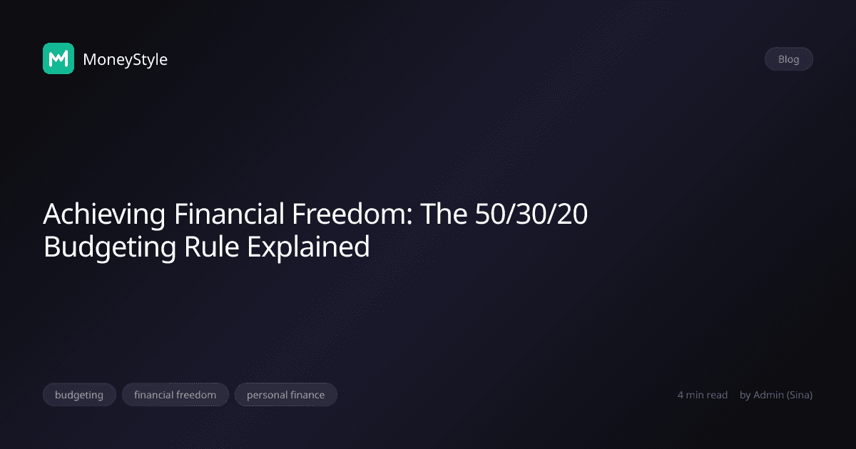 Achieving Financial Freedom: The 50/30/20 Budgeting Rule Explained